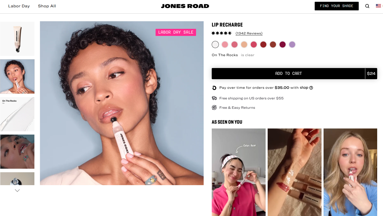 Jones Road Lip Recharge public product page
